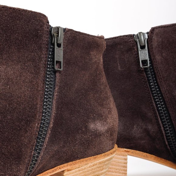 Woman by Common Projects Brown Suede Ankle Boots - Picture 9 of 10